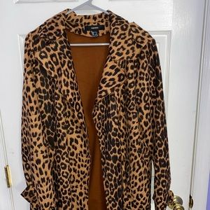 Cheetah print long coat